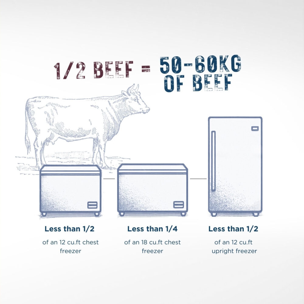 Freezer space for half cow Ireland